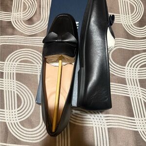 Cole Haan Black Bow Loafers